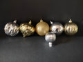 Vintage Christmas Ornaments Golden Silver Shatterproof Plastic 48 ct. (lot 1621)