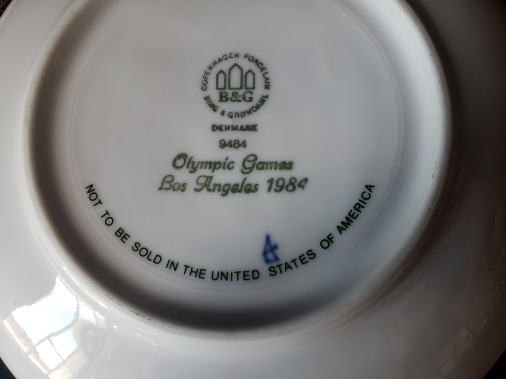 B & G Copenhagen Porcelain Wall Plate Olympic Games Los Angeles 1984 (lot 2194)