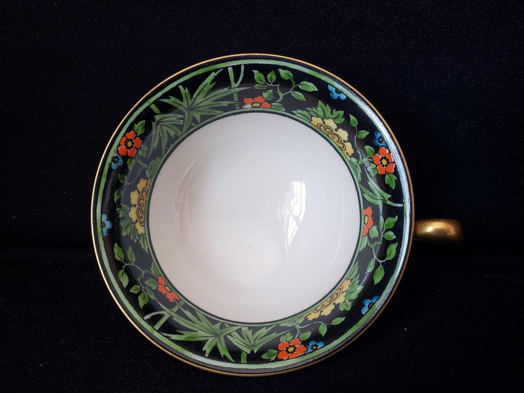 Vintage Lenox Black Rim Tea Cup ONLY (lot 1954)