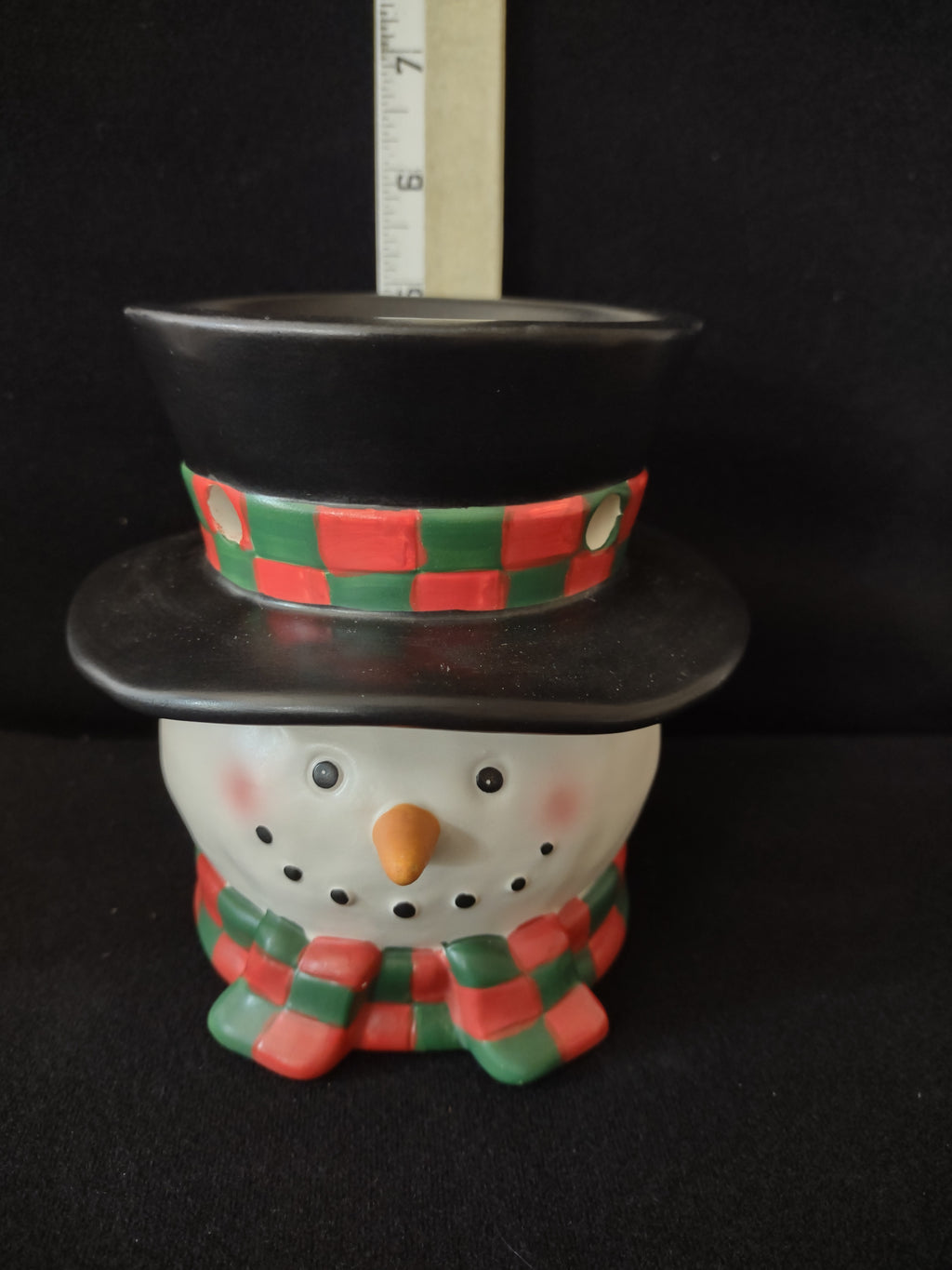 Christmas Winter Yankee Candle Snowman Head Tealight Tart Warmer (Lot 4029)