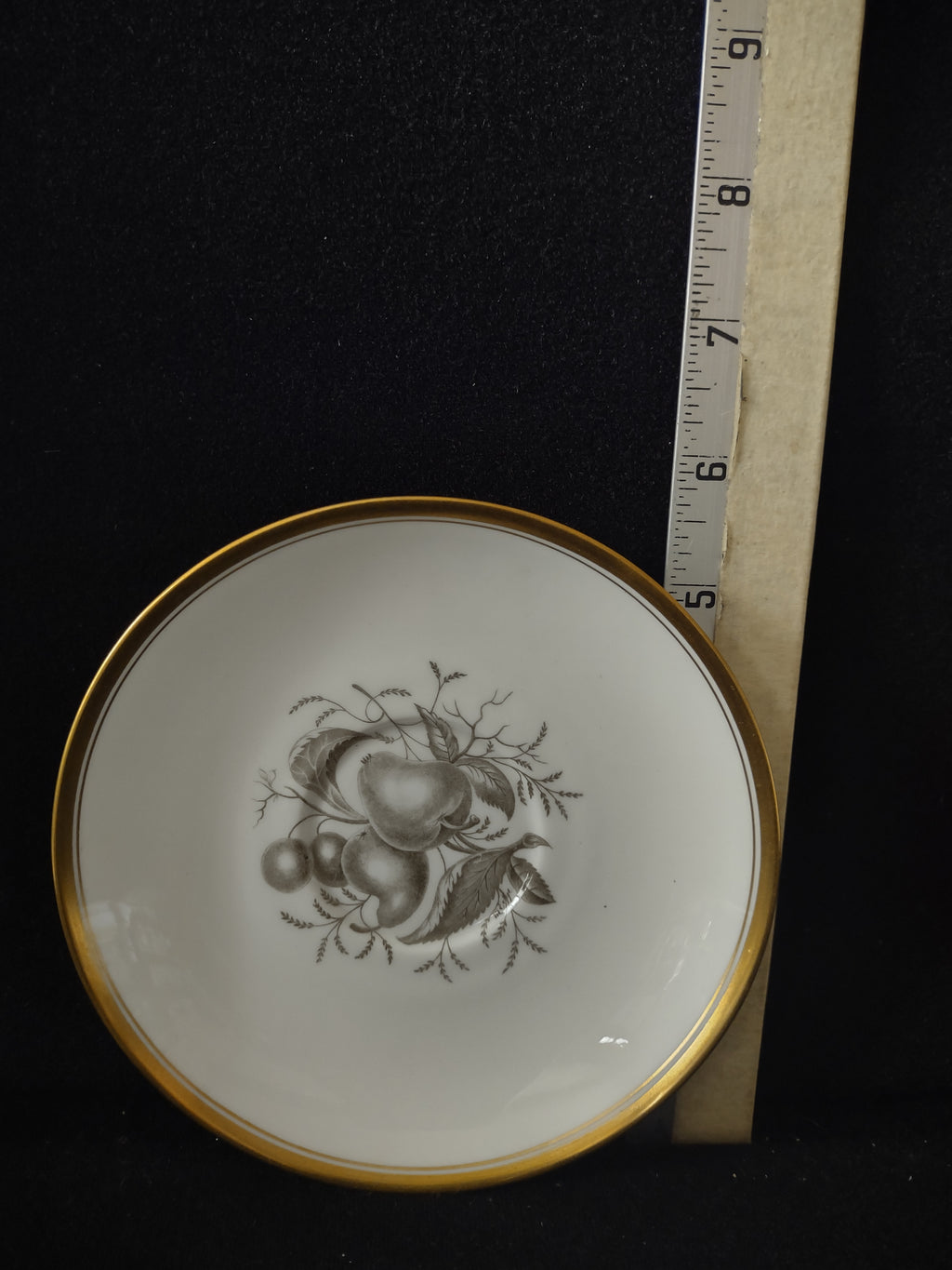 Vintage Spode Teacup Saucer Chatham #14 Bone China Gold Trim Set Of 2 (Lot 5711)