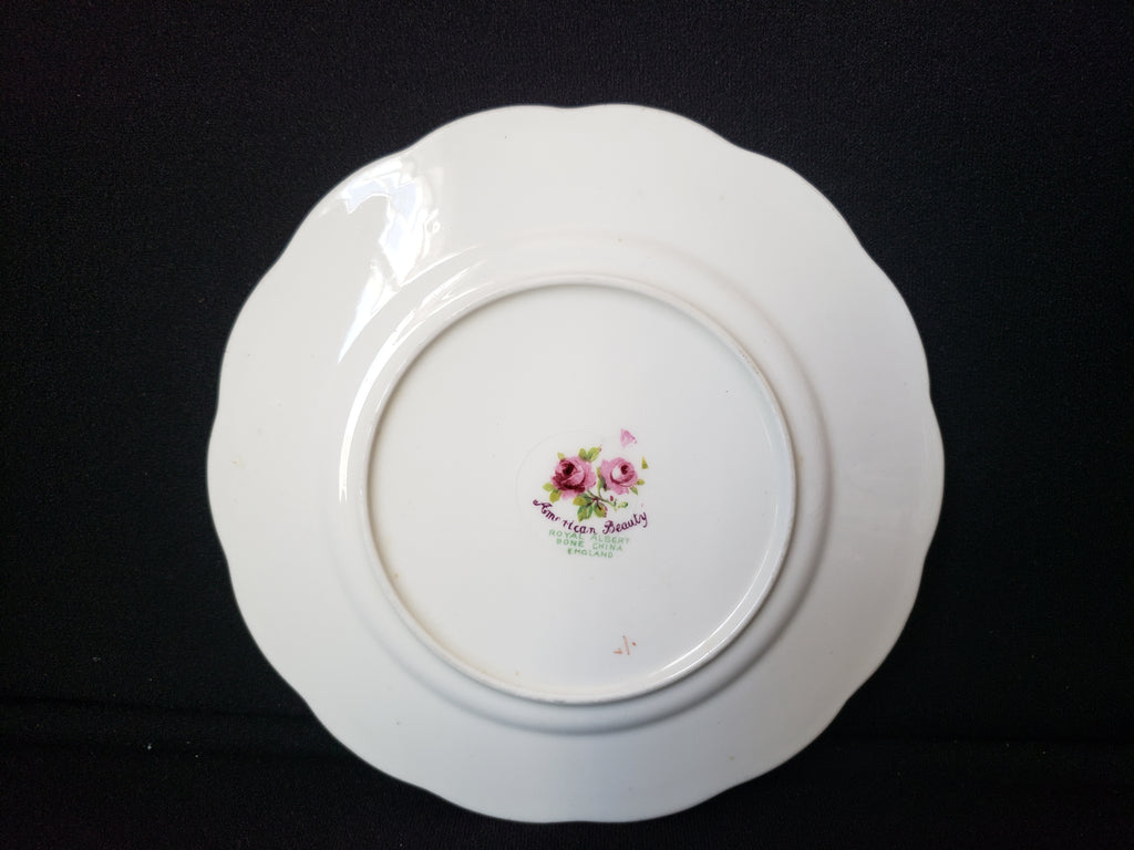 Vintage Royal Albert American Beauty Dessert or Bread Plate 6-1/4" (lot 2047)