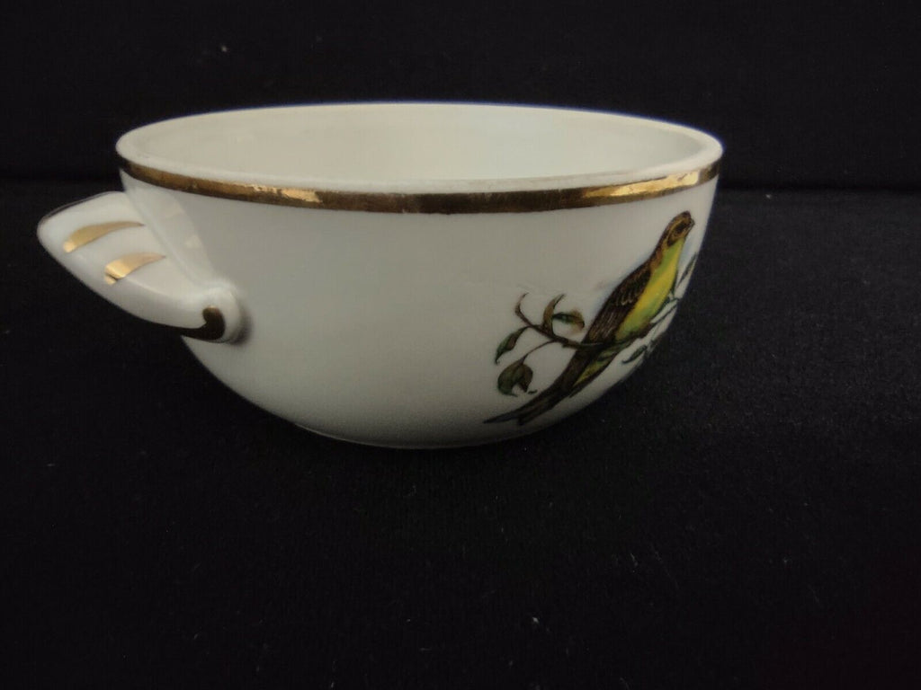 041 Vintage Collectible Pivilite Porcelain French Dish Bowl with Birds