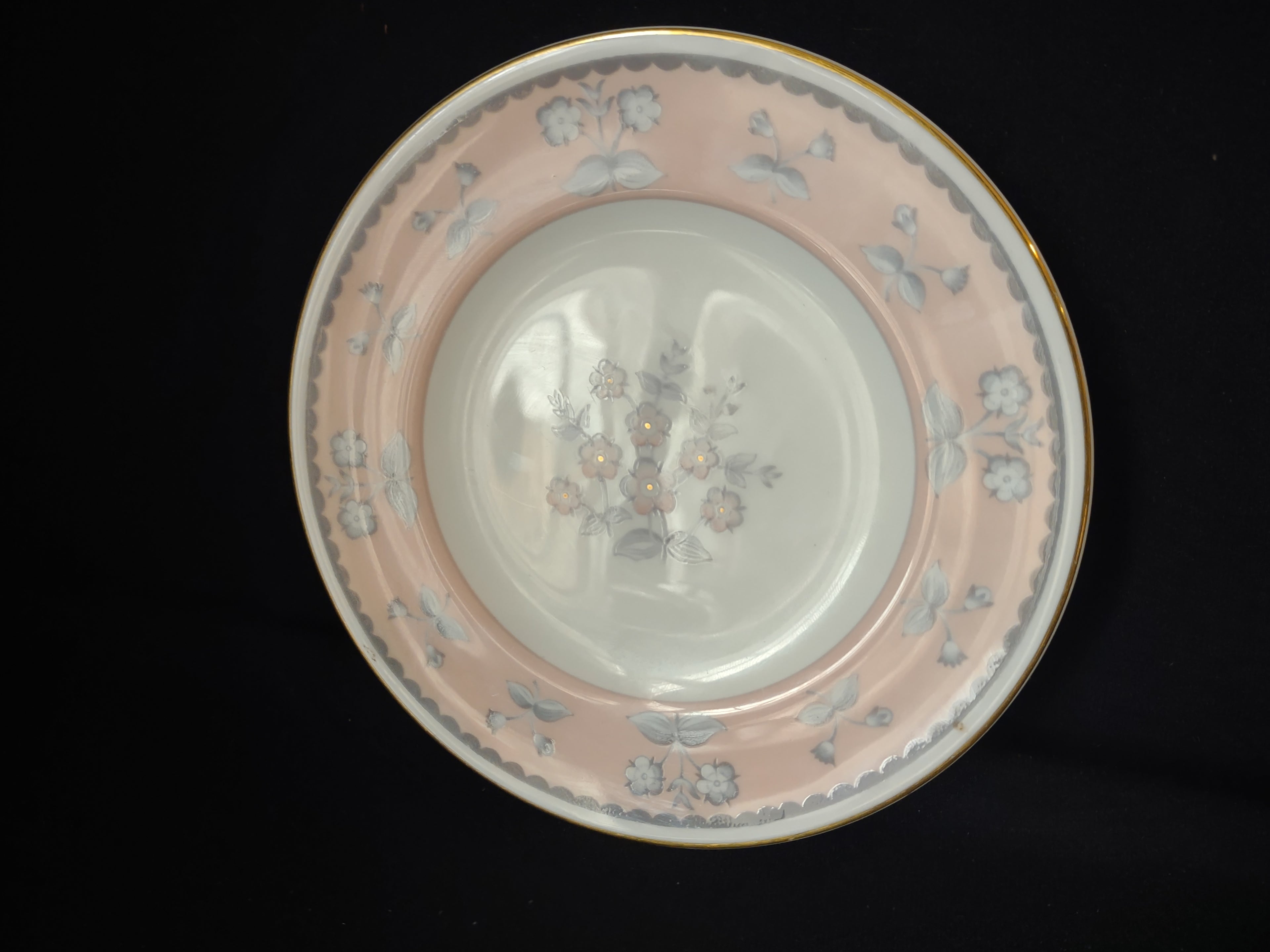 Wedgwood Pimpernel Pink Bread Butter Plate 6" Green Stamp (lot 2763)