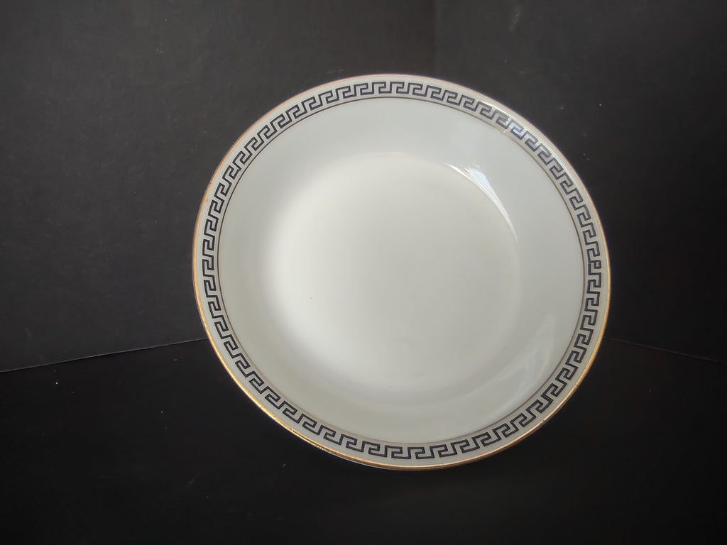 T & V Limoges France Small Bowl Gold Black Decor (lot 1067)