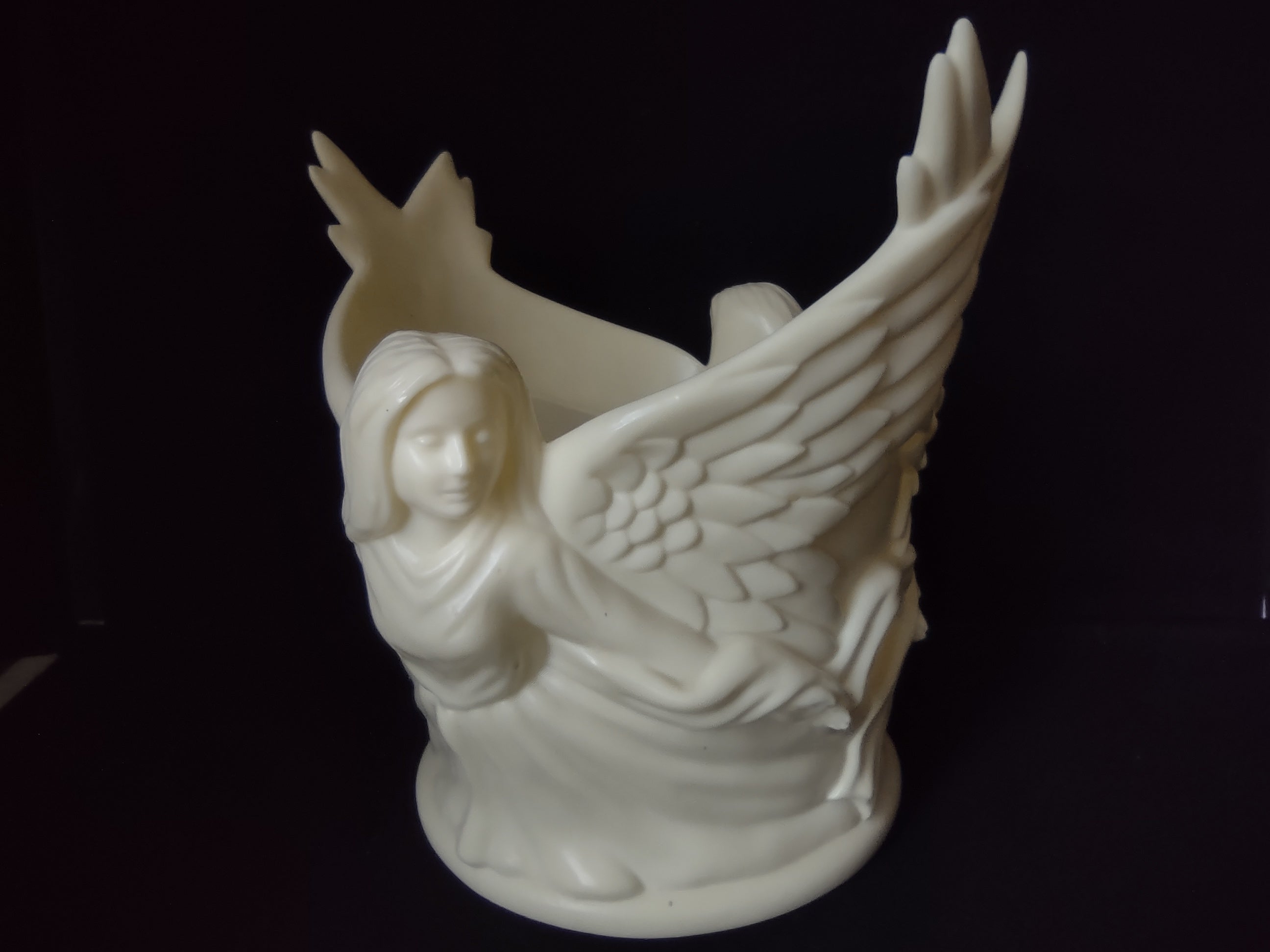 Ablaze Candles Wax Candle Holder Angel Wings (lot 2790c)