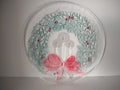 Christmas Wreath Candle Glass Plate Platter LE Smith 13" (lot 2786c)