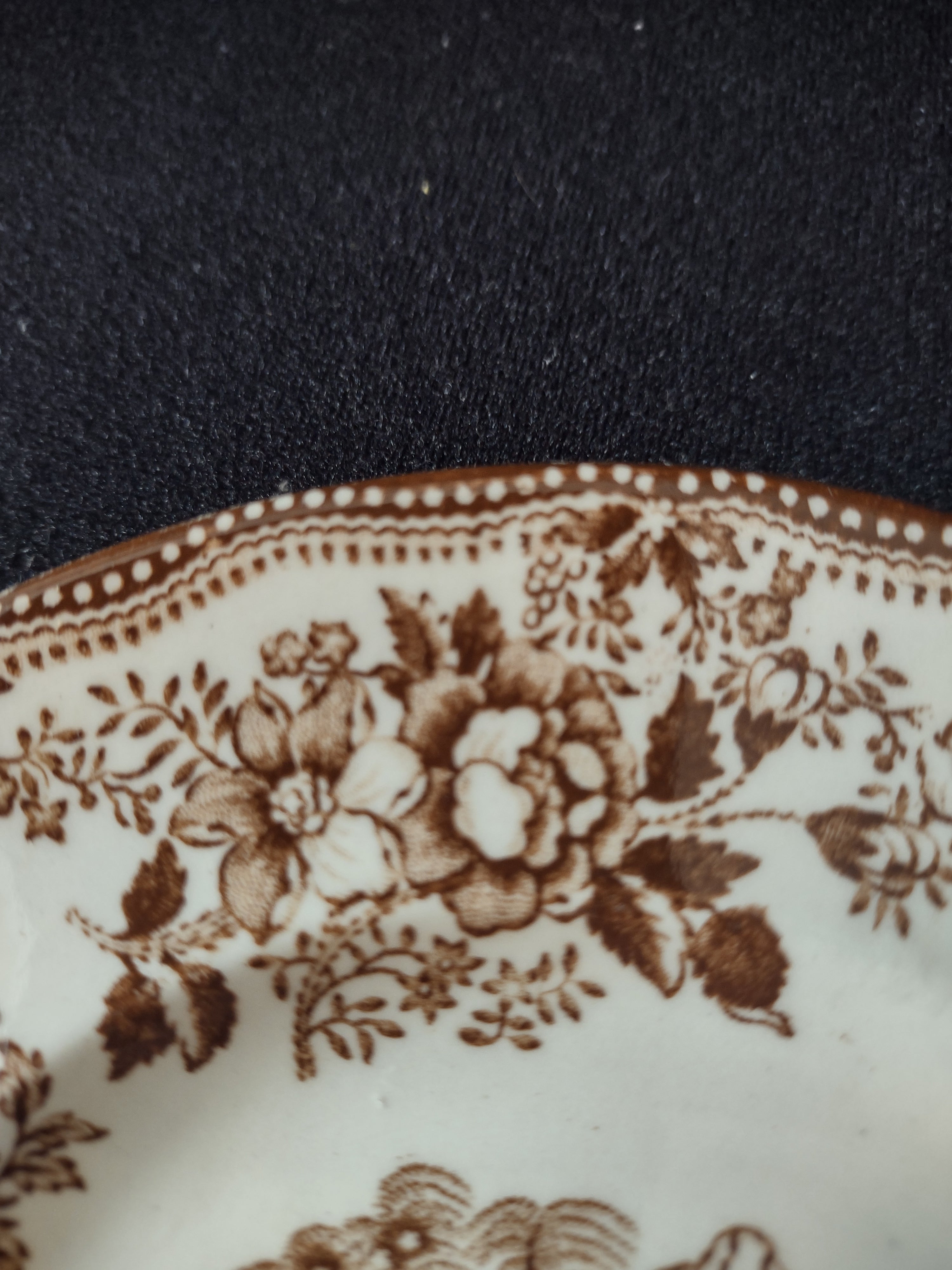 Vintage Royal Staffordshire England Ironstone Plate Tonquin Brown (lot 5652)