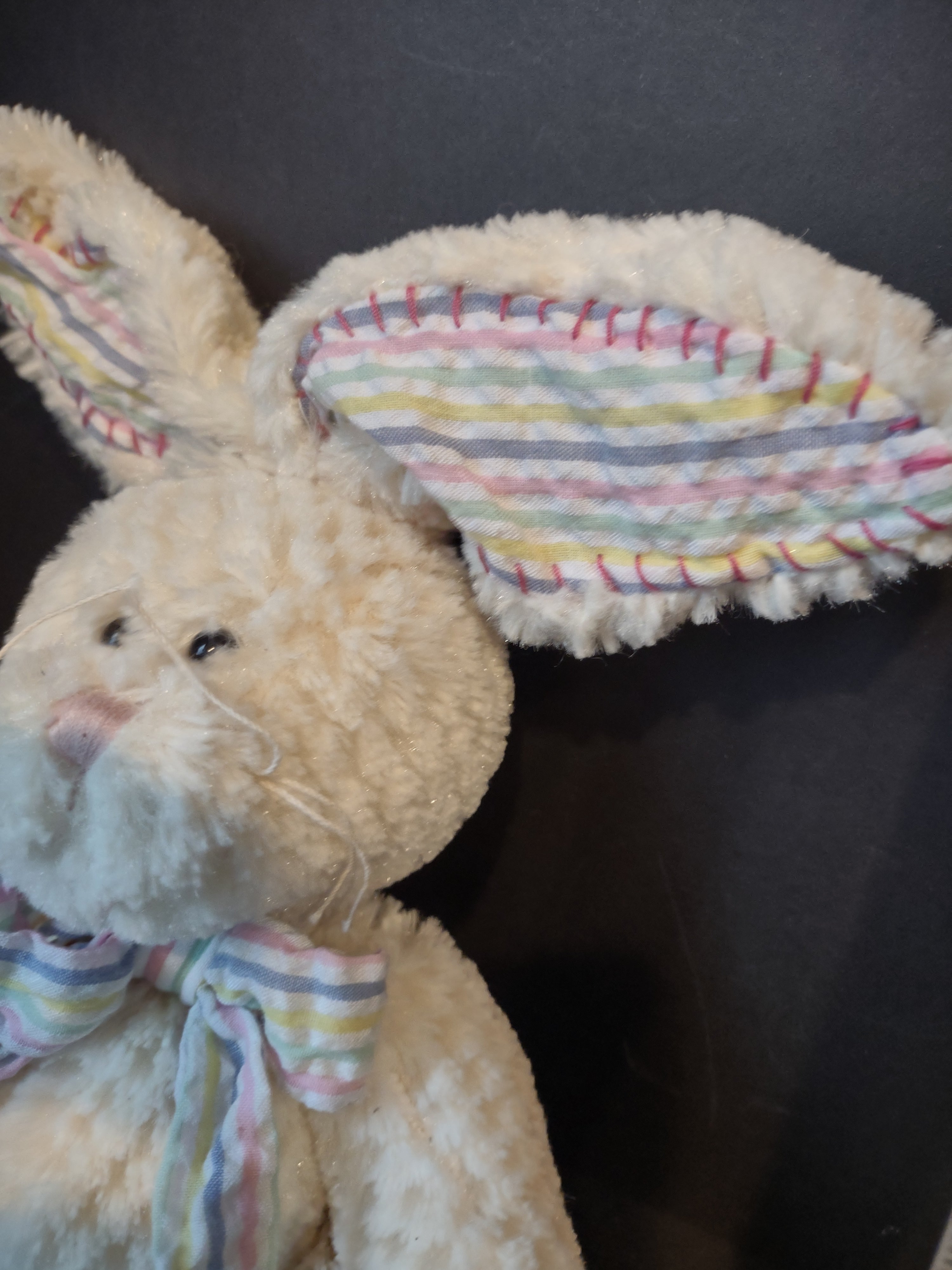 Vintage Ganz Plush Fluffy Rabbit Easter Bunny Toy (lot 2590c)