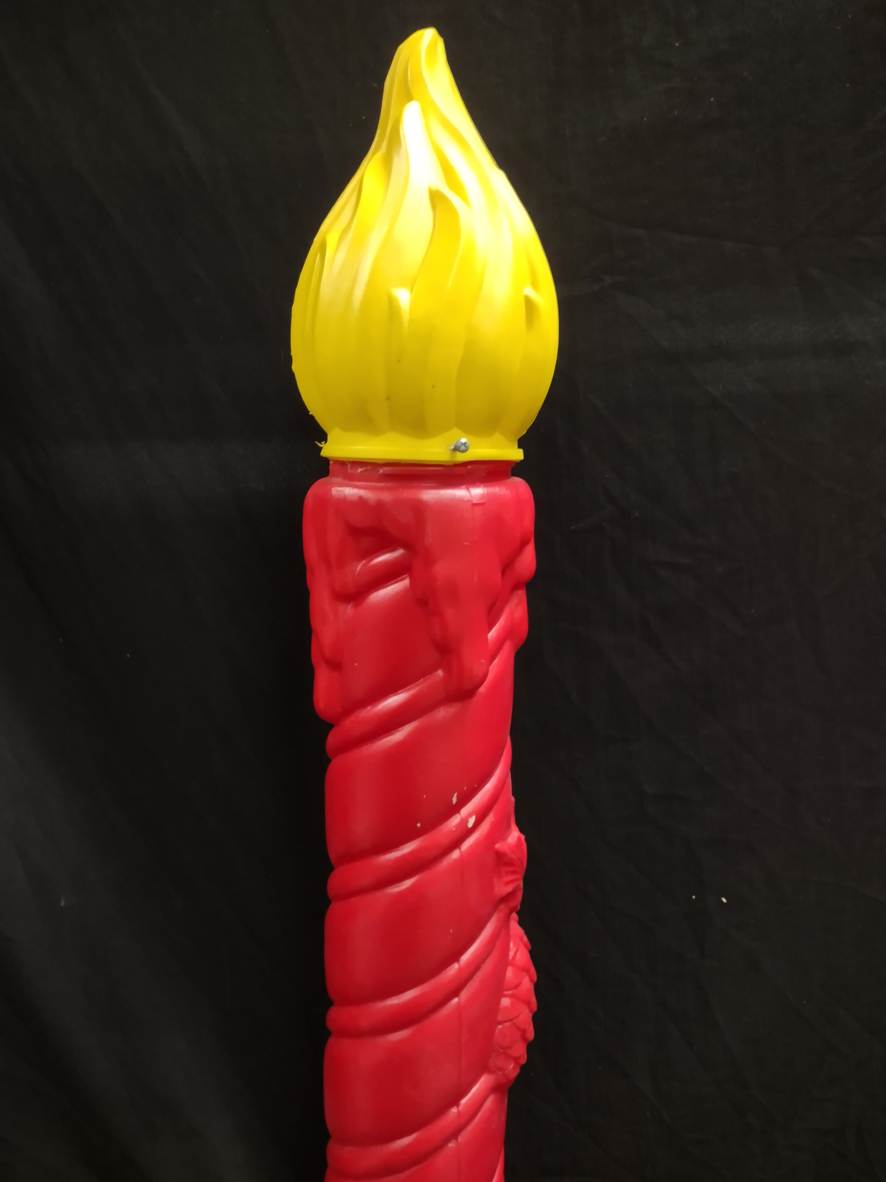 Vintage Christmas Blow Mold Candle 38" Pine Cones (lot 2330)
