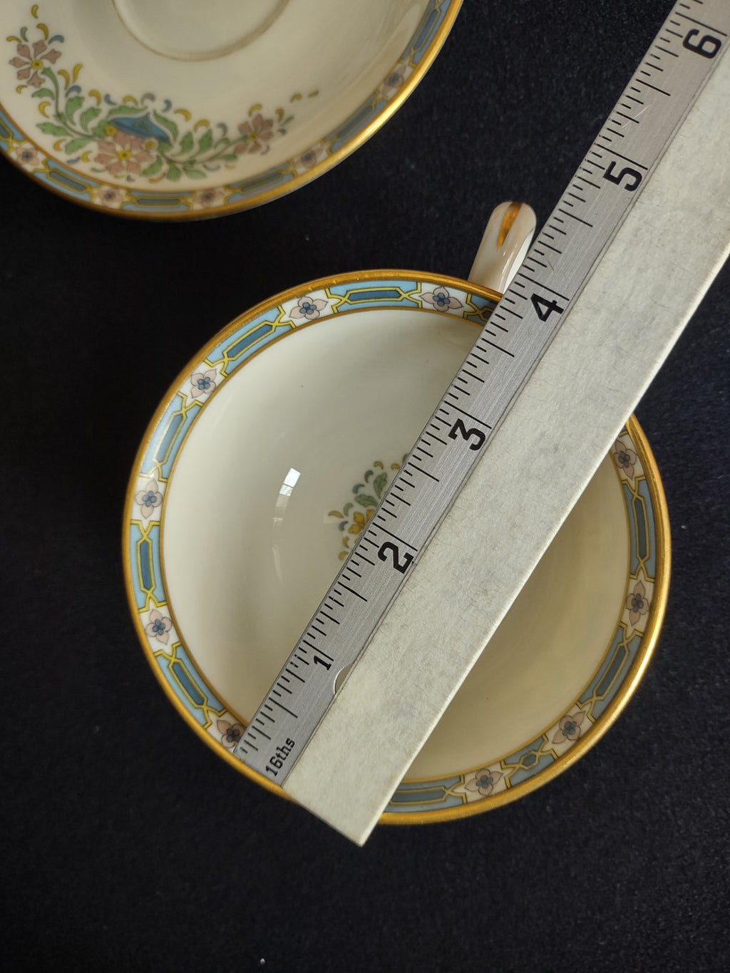 Vintage Lenox Tea Cup with Mystic Saucer Black Stamp (lot 1811)
