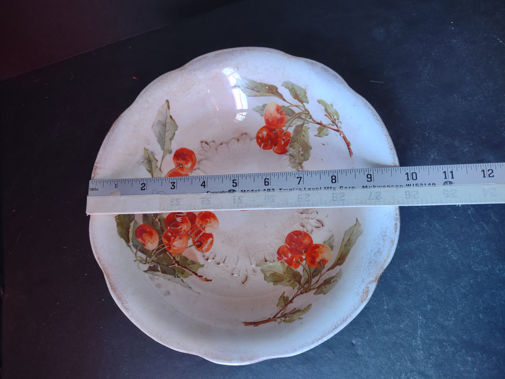 Vintage Bowl Heavy Crazing Anchor Pottery Farmhouse Semi-Porcelain (lot 3432t)