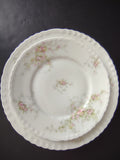 Haviland Limoges Set of Dinner Luncheon Plate Pink Purple Yellow Rose (lot 843)