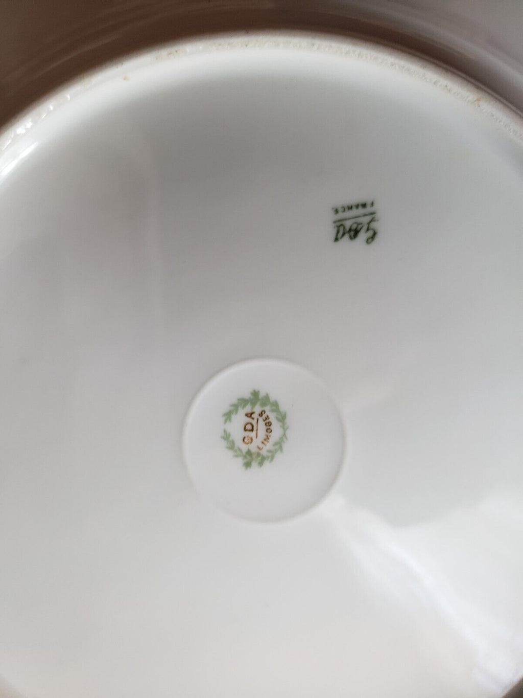 GDA Limoges France Salad/Luncheon Plate Yellow Raised Gold Snowflake (lot 650)