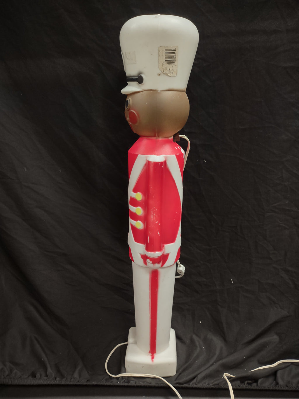 Vintage Christmas Blow Mold Nutcracker Soldier Black (lot 2326)