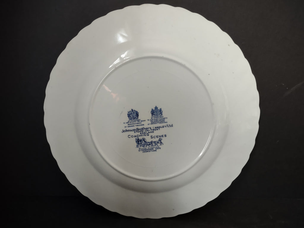 Vintage Ironstone Coaching Scenes Johnson Bros Dinner Plate (lot 5562)