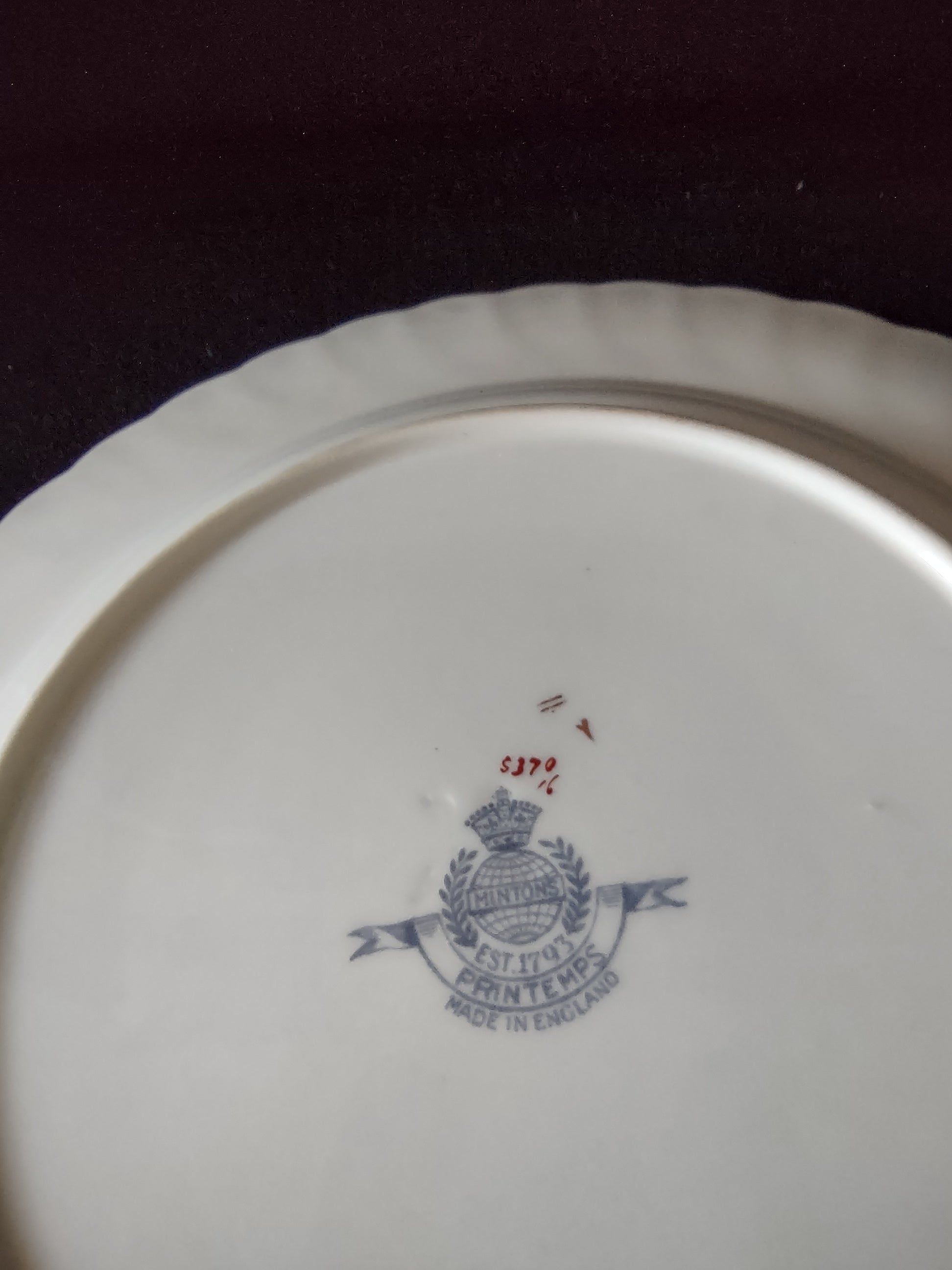 Vintage Minton Printemps Luncheon Plate Bone China Floral Gold Trim x4 (Lot 5471
