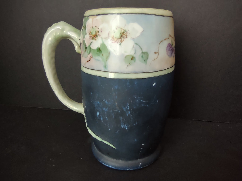Lizard Handle Chalkboard Ceramic Blue Green Cup Mug