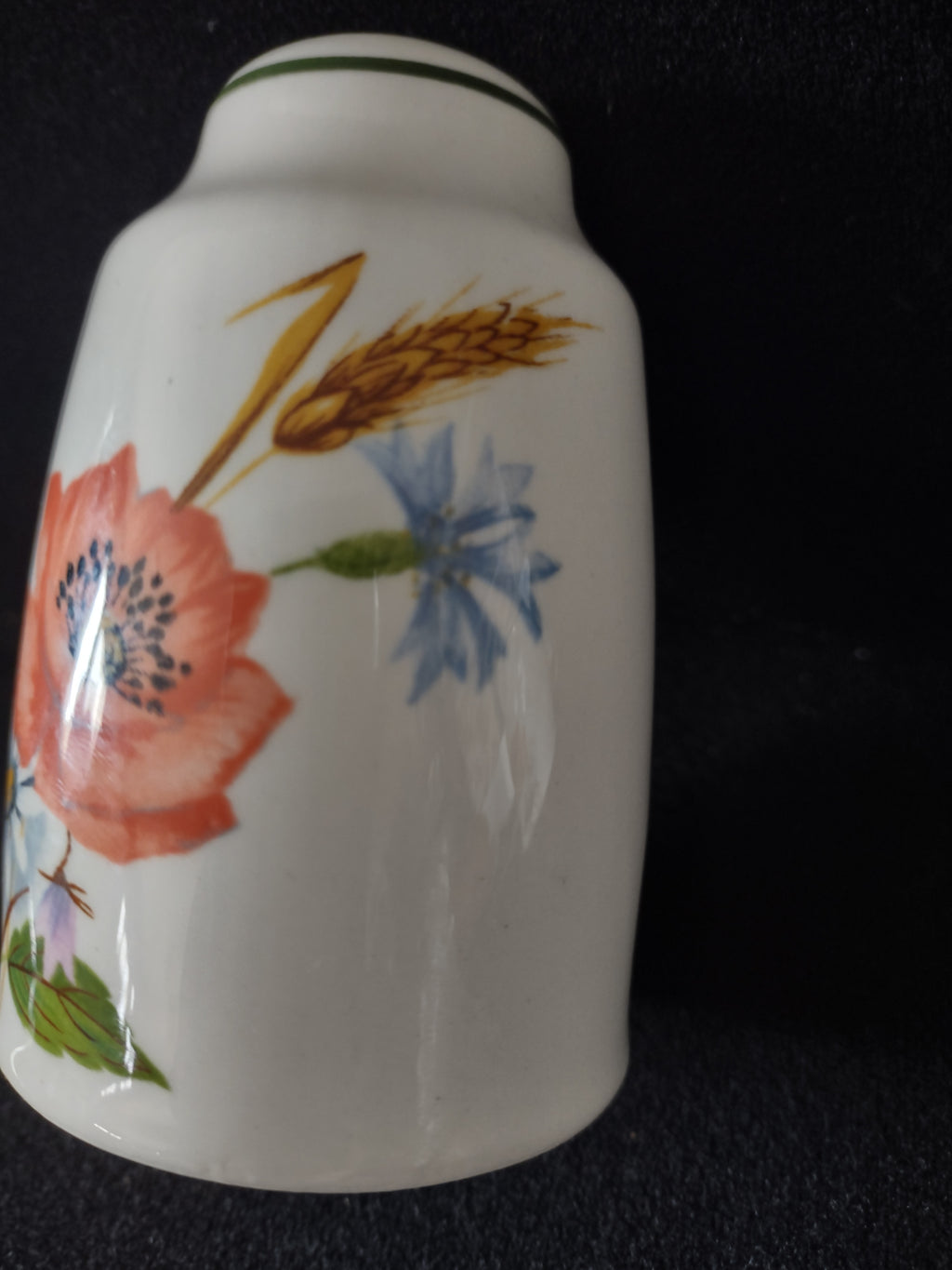 Vintage Salt Pepper Shakers Wild Poppy Wheat (Lot 5236)