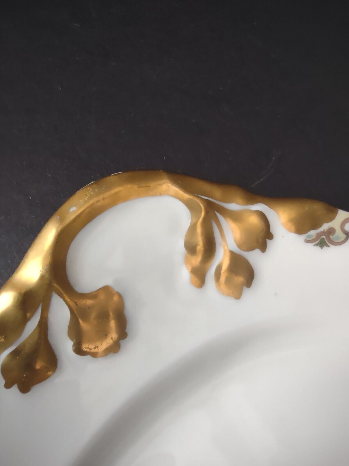 Wm Guerin France Limoges Set 4 x Serving Platter Plate Bowl Gold Trim (lot 533)
