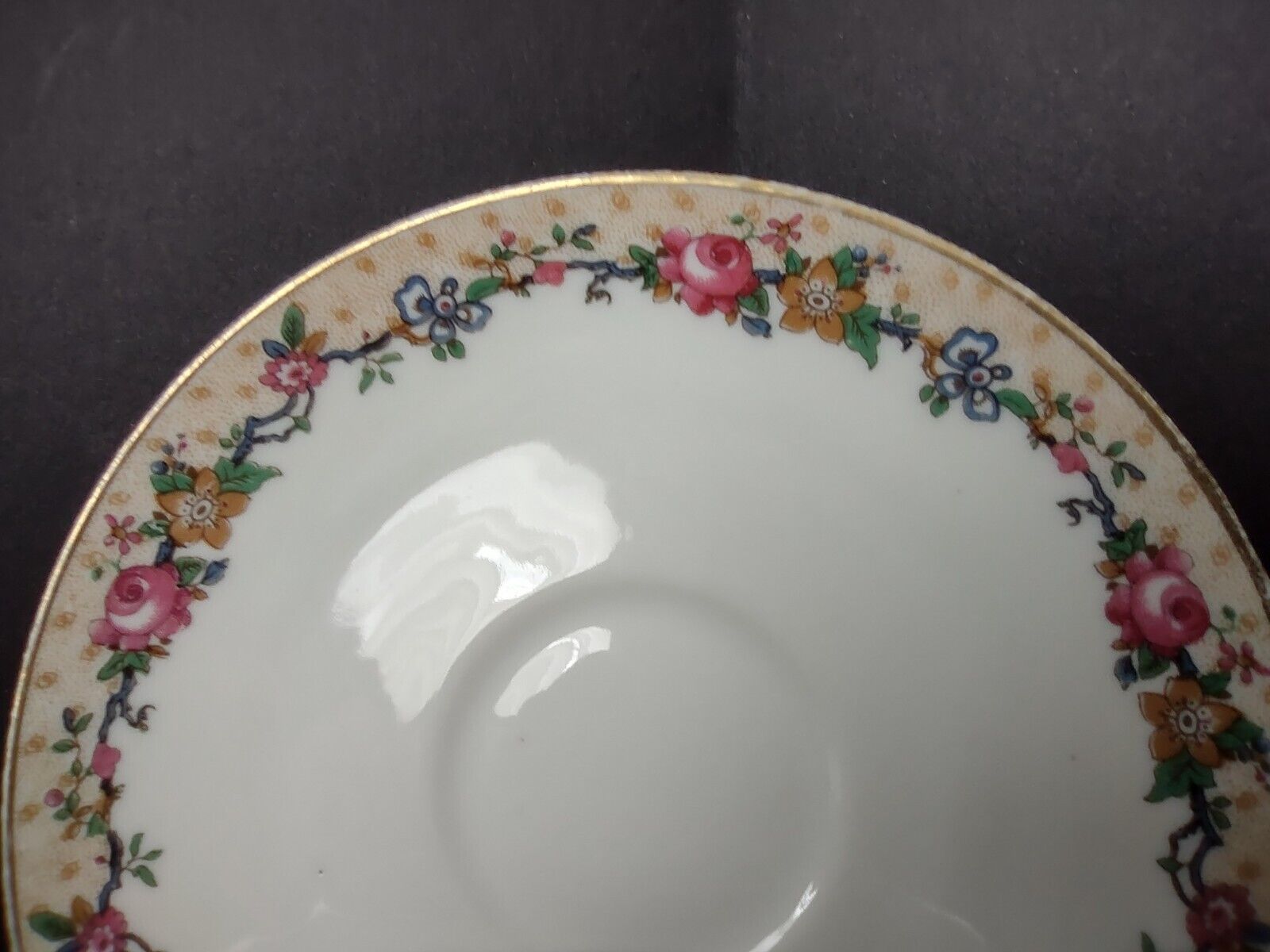 Ahrenfeldt Reizenstein Limoges Rose Gold Trim Bouillon Cup & Saucer (lot 710)