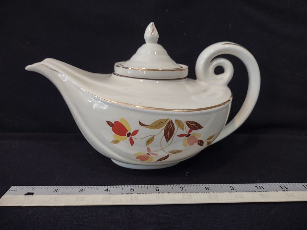 Vintage Halls Superior Autumn Jewel Tea Leaf Aladdin Teapot Infuser (lot 2881)