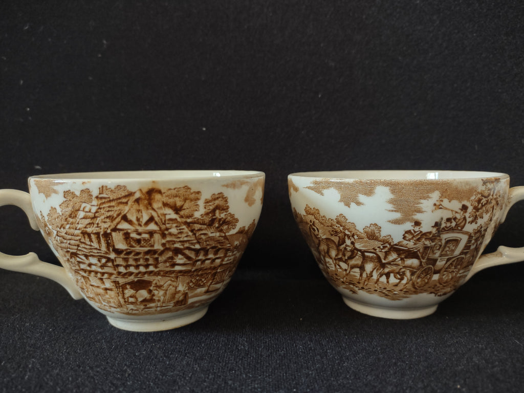 Vintage Johnson Brothers Teacup Ironstone Olde English Countryside x 3 (Lot 5638