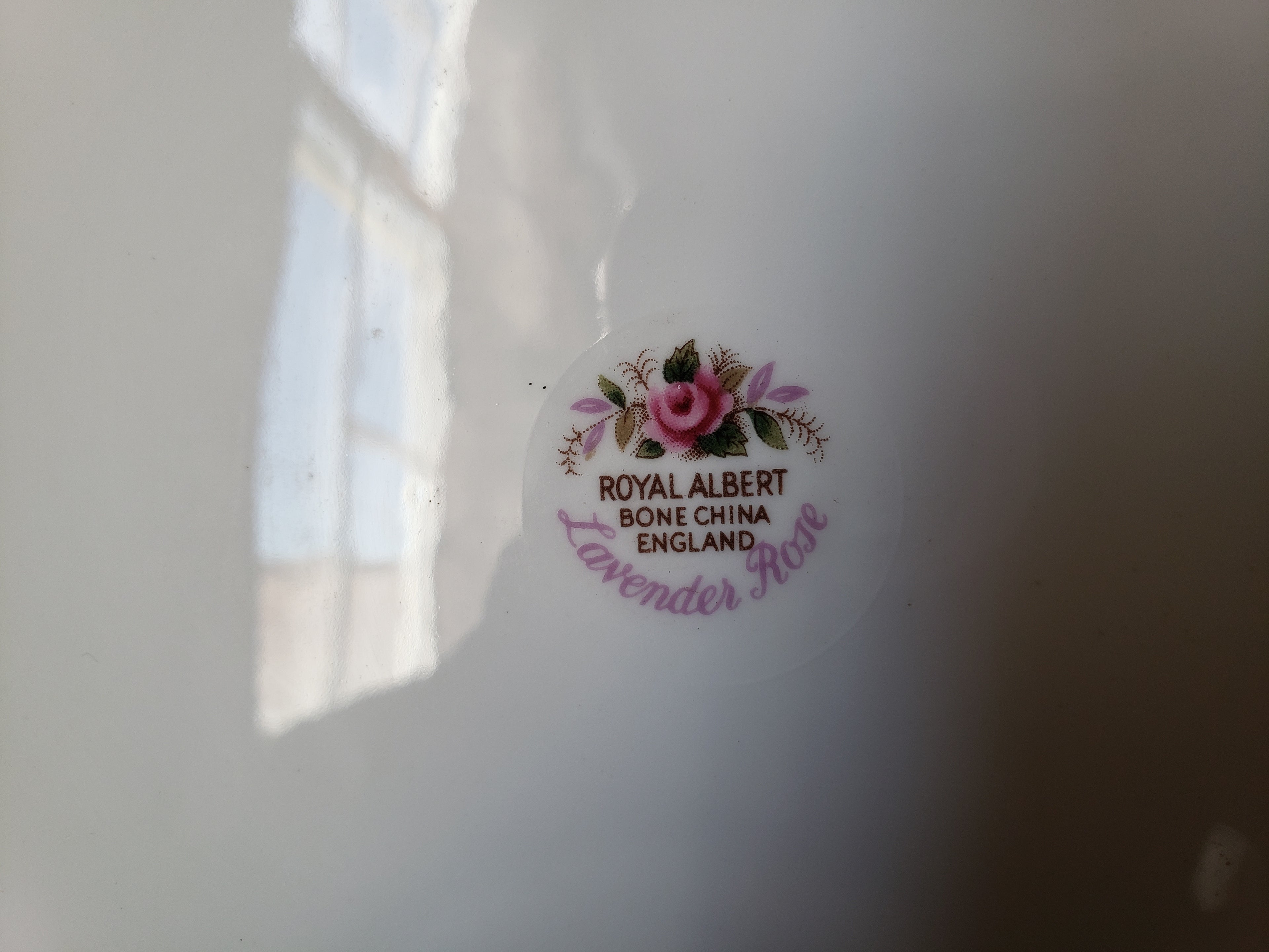 Vintage Royal Albert Dessert Plate Lavender Rose Gold Trim (lot 2044)