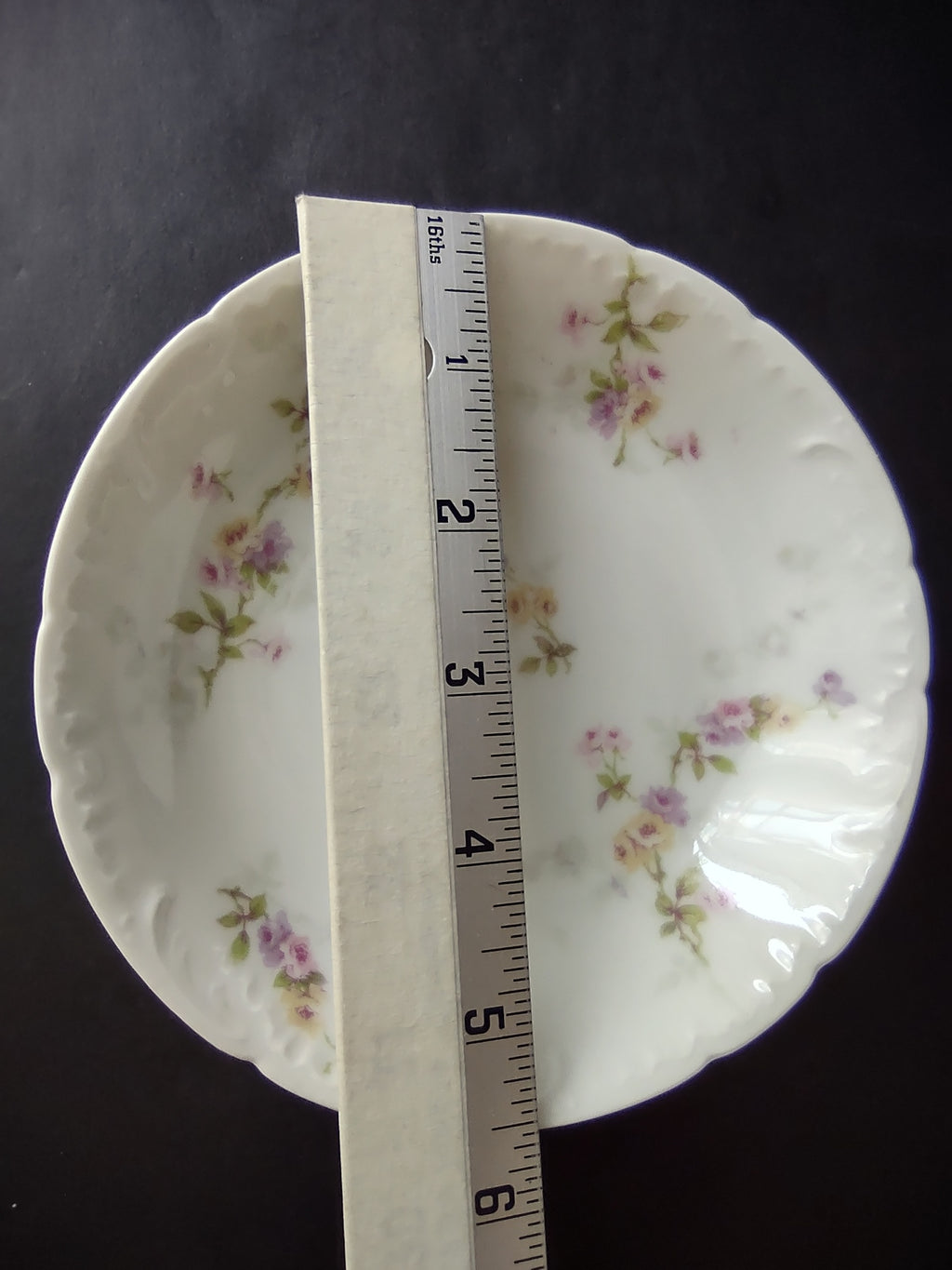 Haviland Limoges 7 x Small Bowl 5" Pink Purple Yellow Rose (lot 839)