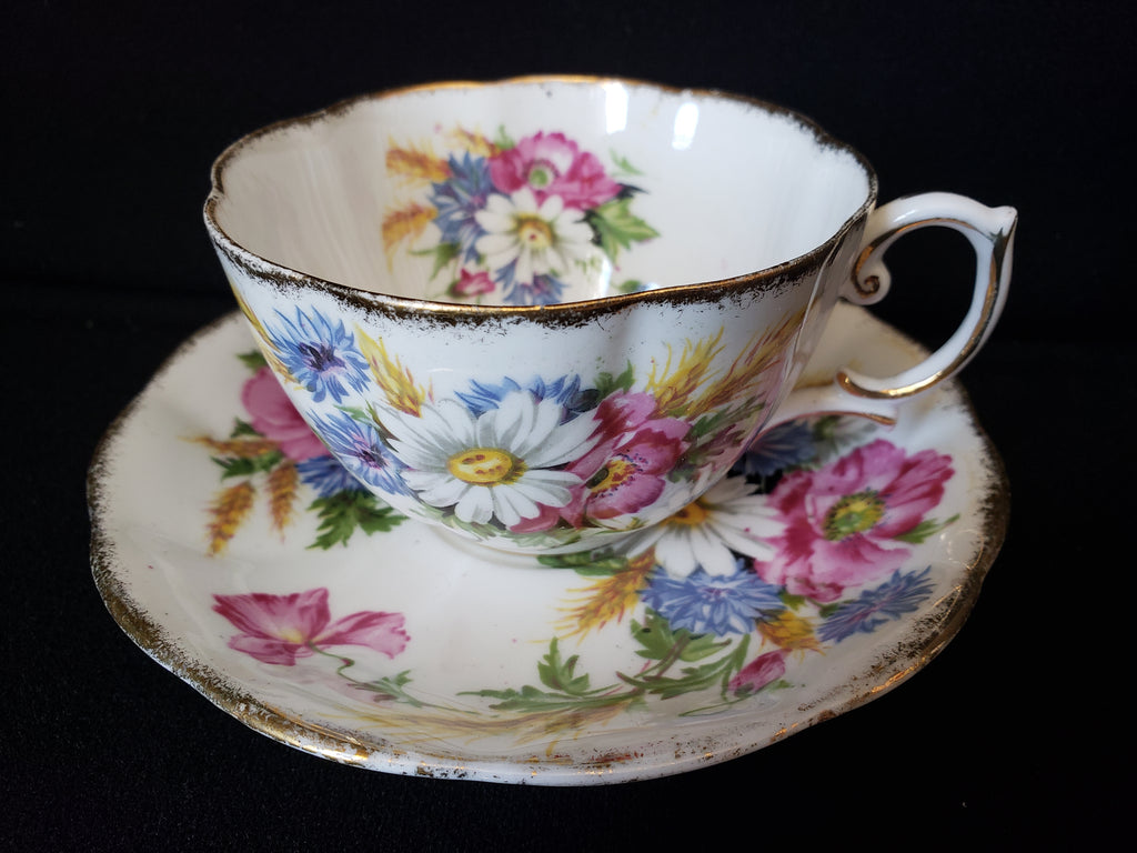 Vintage Royal Albert Harvest Bouquet Tea Cup with Saucer (lot 2039)