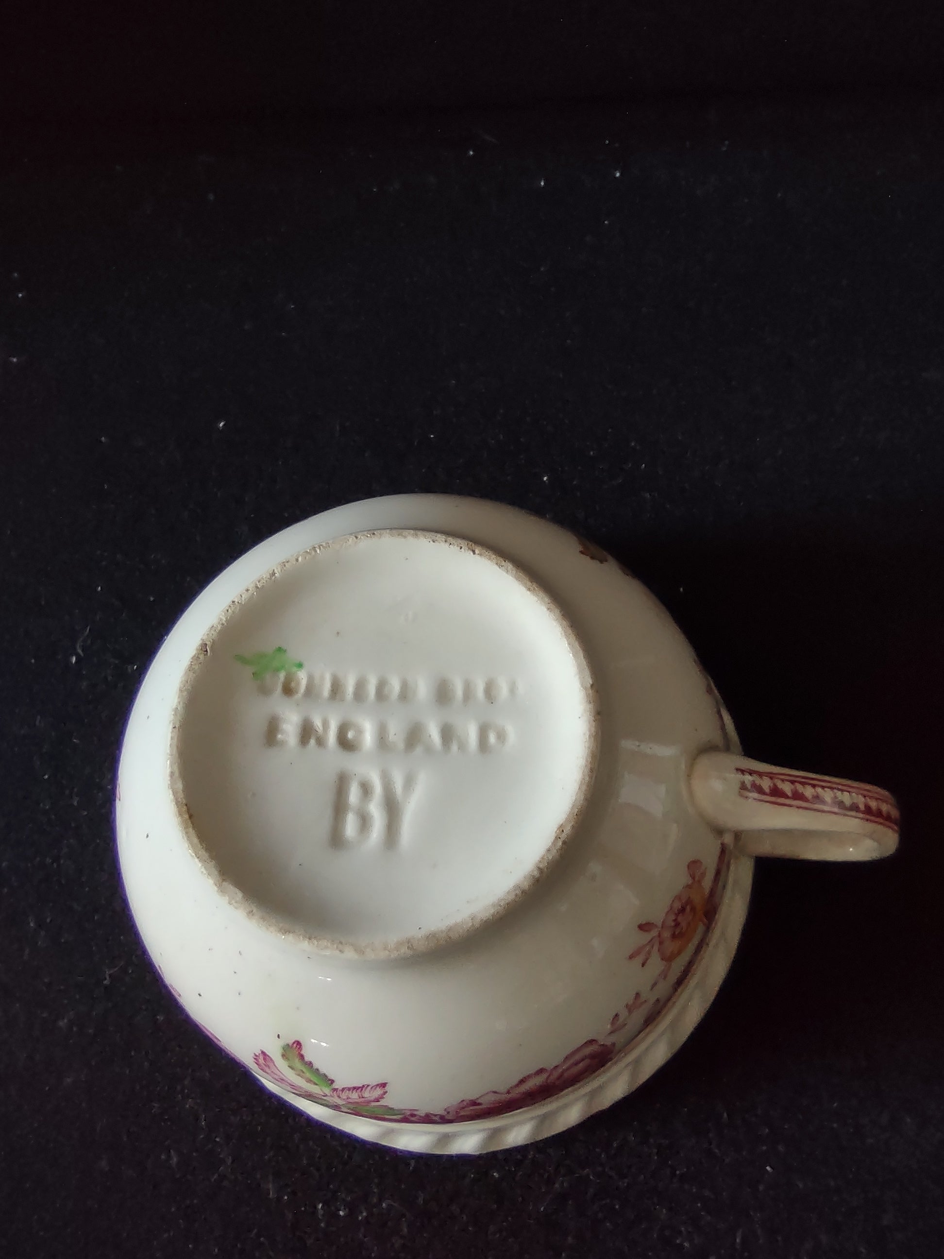 Vintage Johnson Teacup Saucer Ironstone Devonshire Pink x 3 IMPERFECT (lot5670)