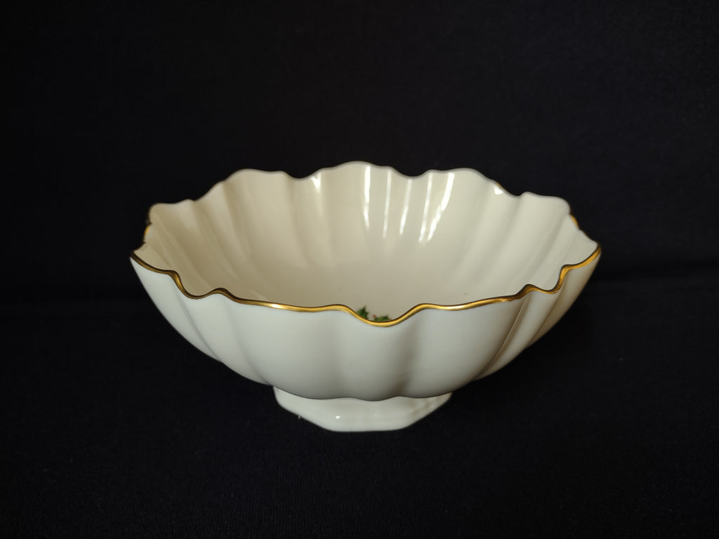 Vintage Lenox Special Holly Design Gold Trim Candy Nut Dish (lot 1903)