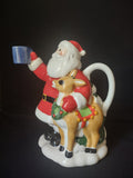 Christmas Santa Rudolph Teapot Lenox (lot 1568)