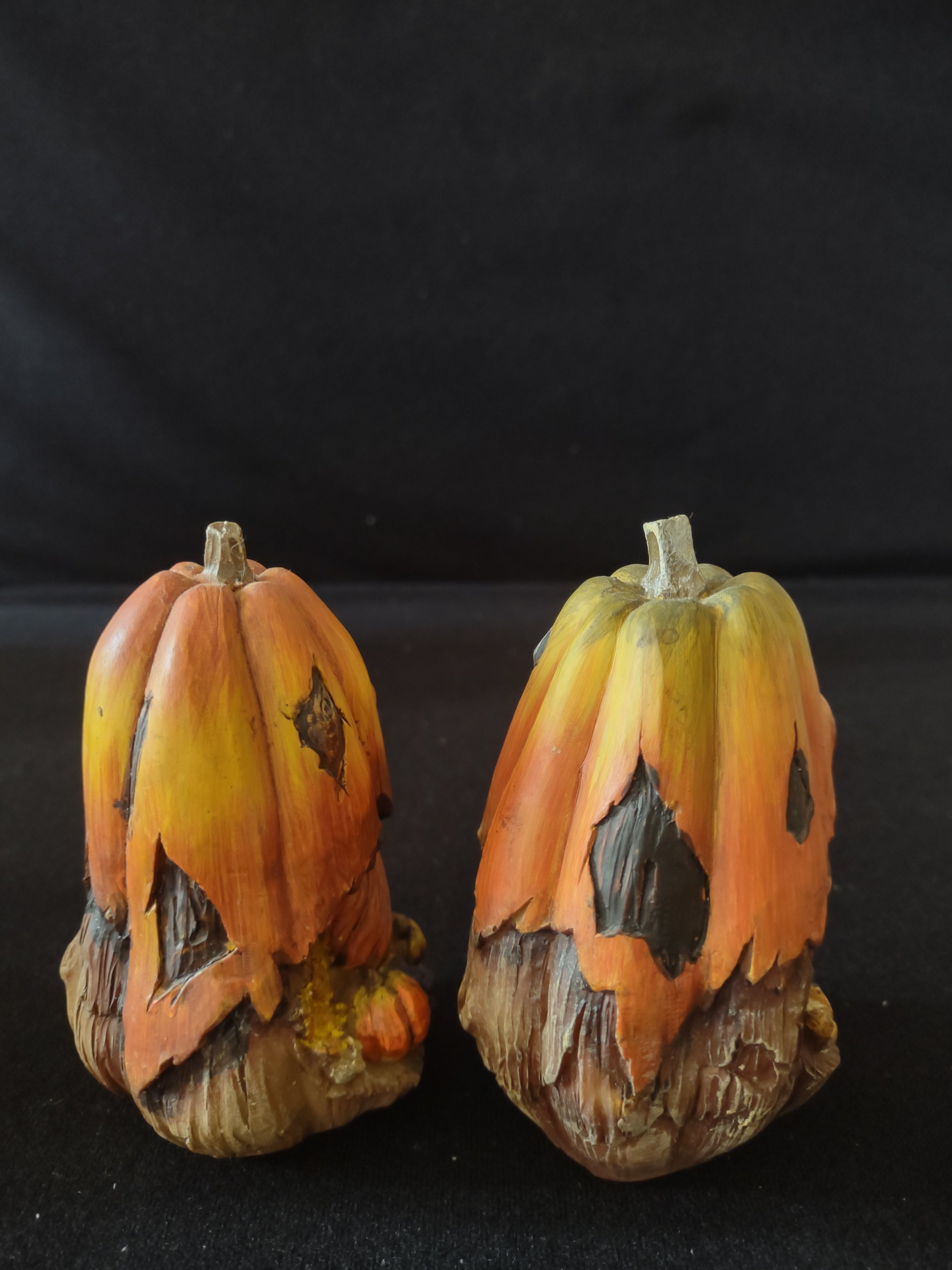 Autumn Fall Thanksgiving Resin Decorated Pumpkins (Lot 3257)