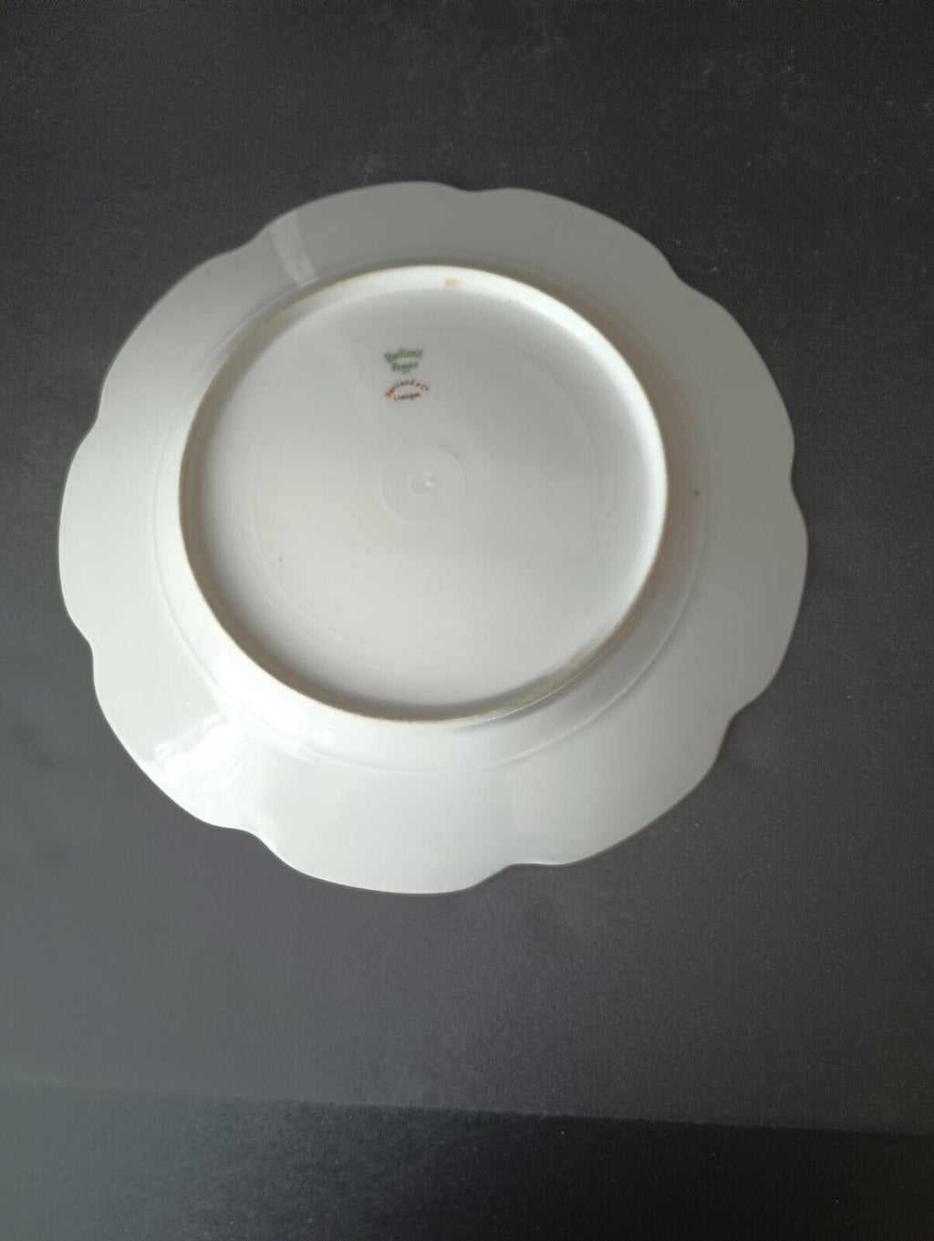Haviland Limoges Set of 2 Plate Dinner 9-3/4" Gold Trim Roses (lot 382)