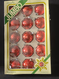 Vintage Christmas Pyramid Red Glass Ornaments 15 Original Box (Lot 4623)
