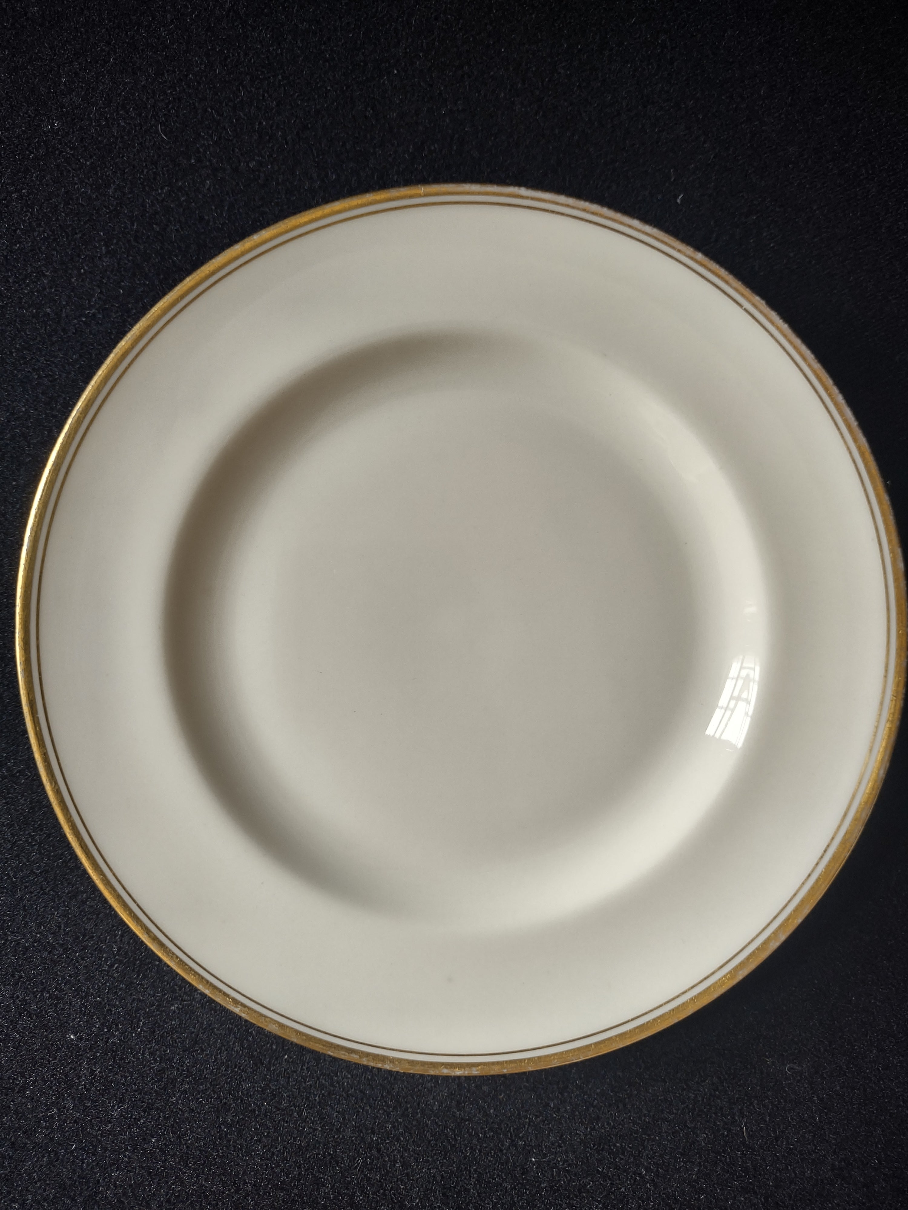 Vintage Lenox Dessert or Bread Plate Gold Trim Green Stamp 6-1/4" (lot 1860)
