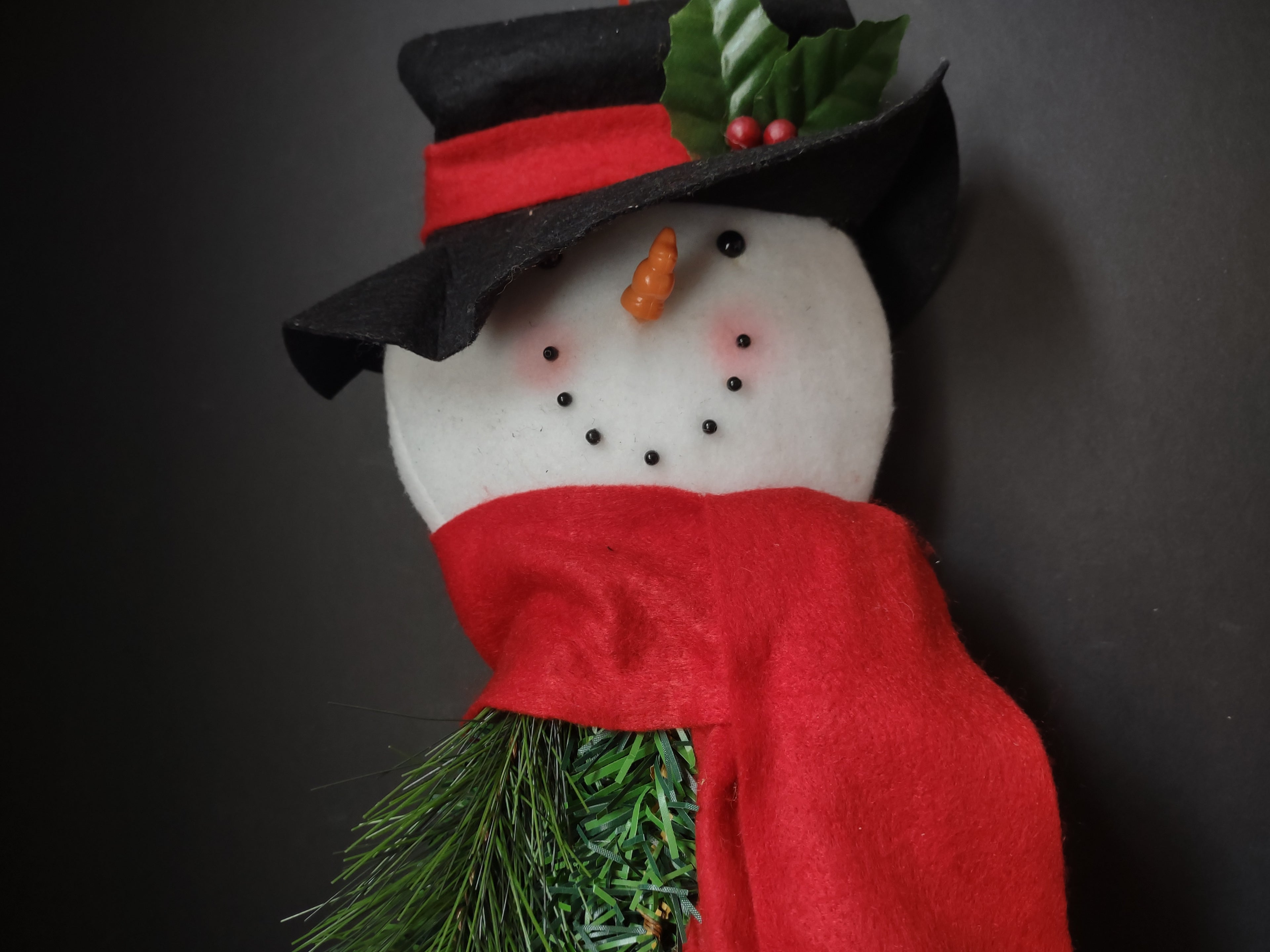 Christmas Door Wall Hanging Fiber Optic Color Changing Snowman 20" (lot 3266j)