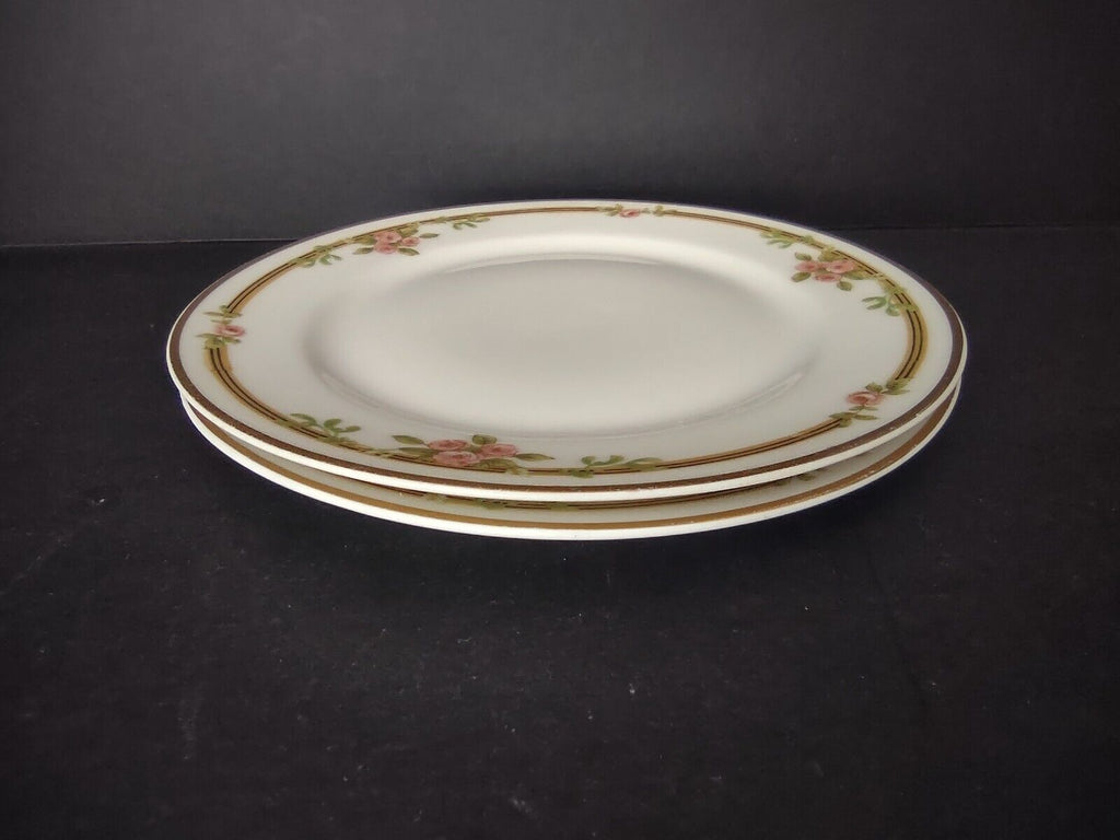 Haviland Limoges Schleiger 625 A Red Rose 2 x Bread Butter Plate 6-1/4" (lot 538