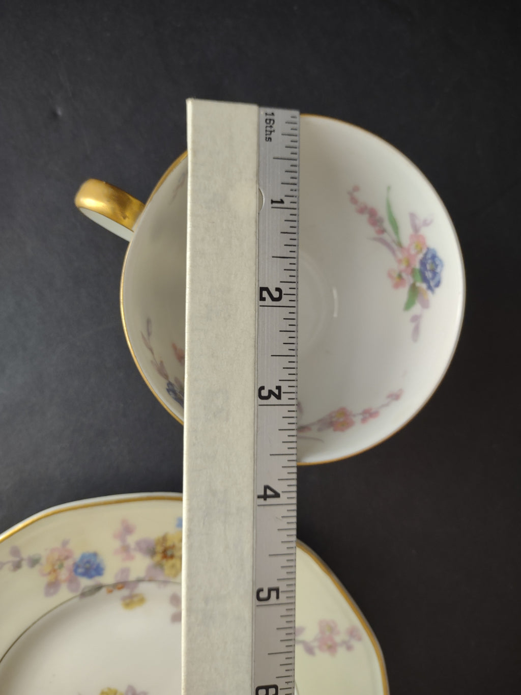 Haviland Limoges Yellow Jewel Tea Cup Saucer Dessert Plate Floral (lot 817)