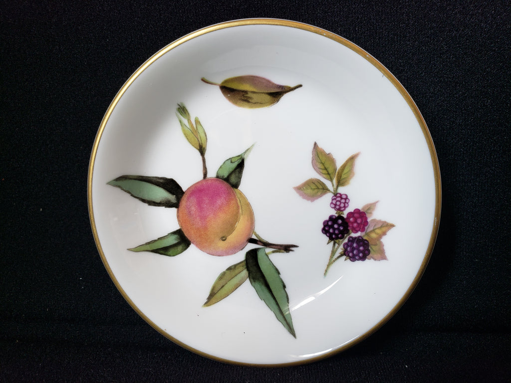 Vintage Royal Worcester Arden Small Coaster Dish 4" Gold Trim (lot 2080)
