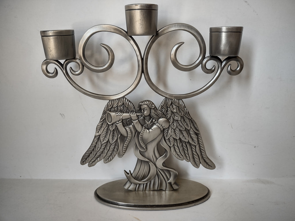 Home for the Holidays Christmas Candelabra Angel Candleholder (lot 2952c)