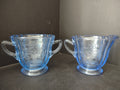 Vintage Indiana Glass Recollection Madrid Blue Sugar Creamer Pitcher (lot 2960c)