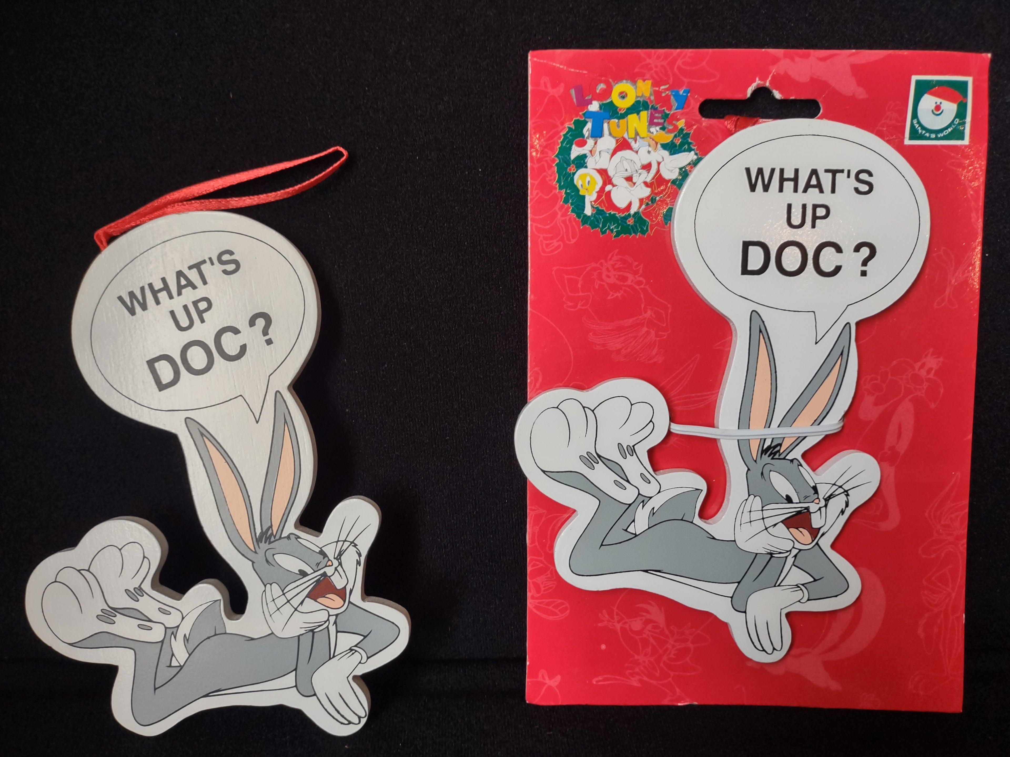 Set of 2 Looney Tunes Ornaments Warner Bros. Santa's World Christmas (lot 1599)