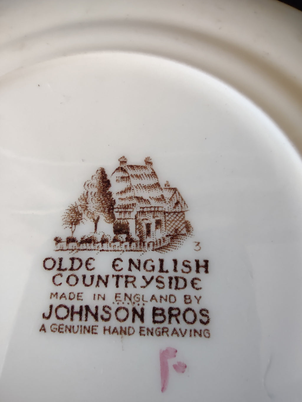 Vintage Johnson Brothers Bread Plate Olde English Countryside x 3 (Lot 5539)