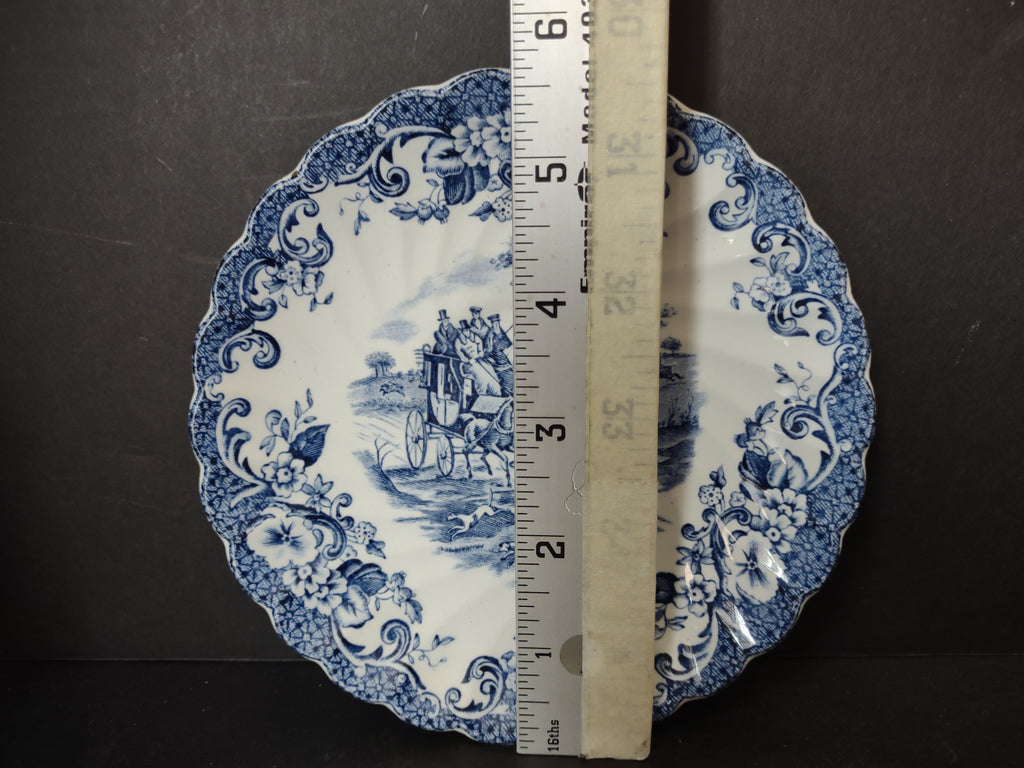 Vintage Ironstone Coaching Scenes Johnson Bros Teacup Saucer x 2 (lot 5560)
