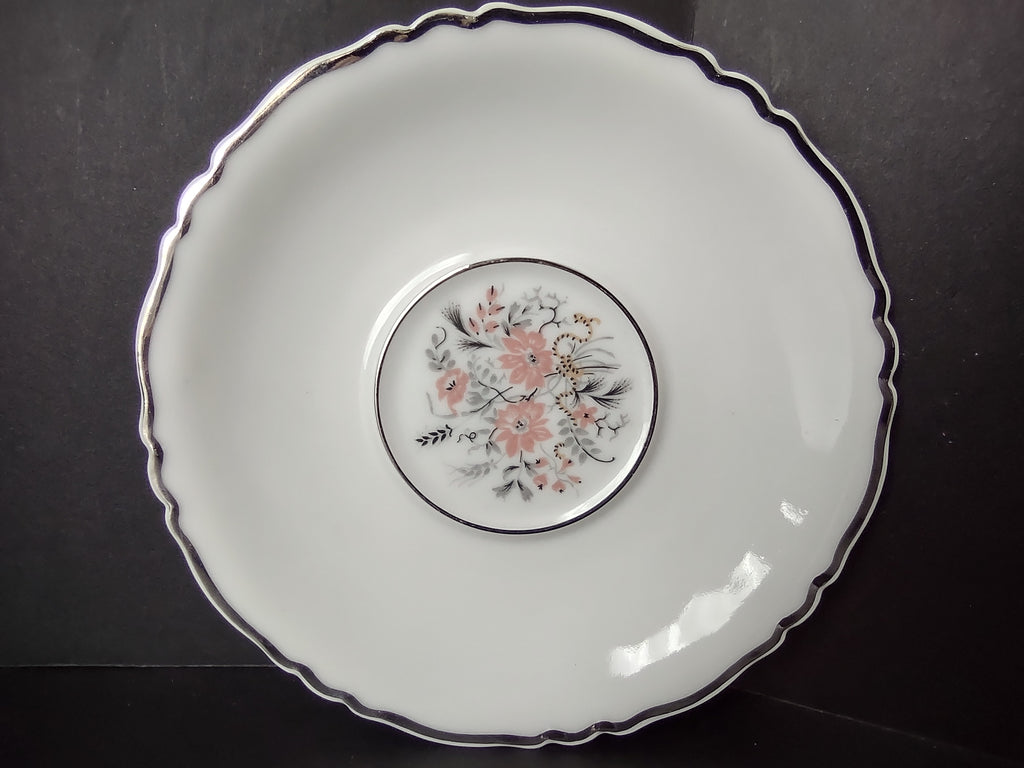 Haviland France Limoges Saucer ONLY Floradora Platinum Trim (lot 976)