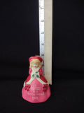 Vintage 1991 Special Sister Christmas Bell Ornament Red Coat Bows Holly (Lot4171