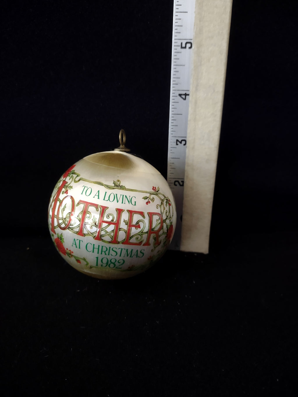 Vintage American Greetings Christmas 1982 Satin Mother Ornament (Lot 4161)