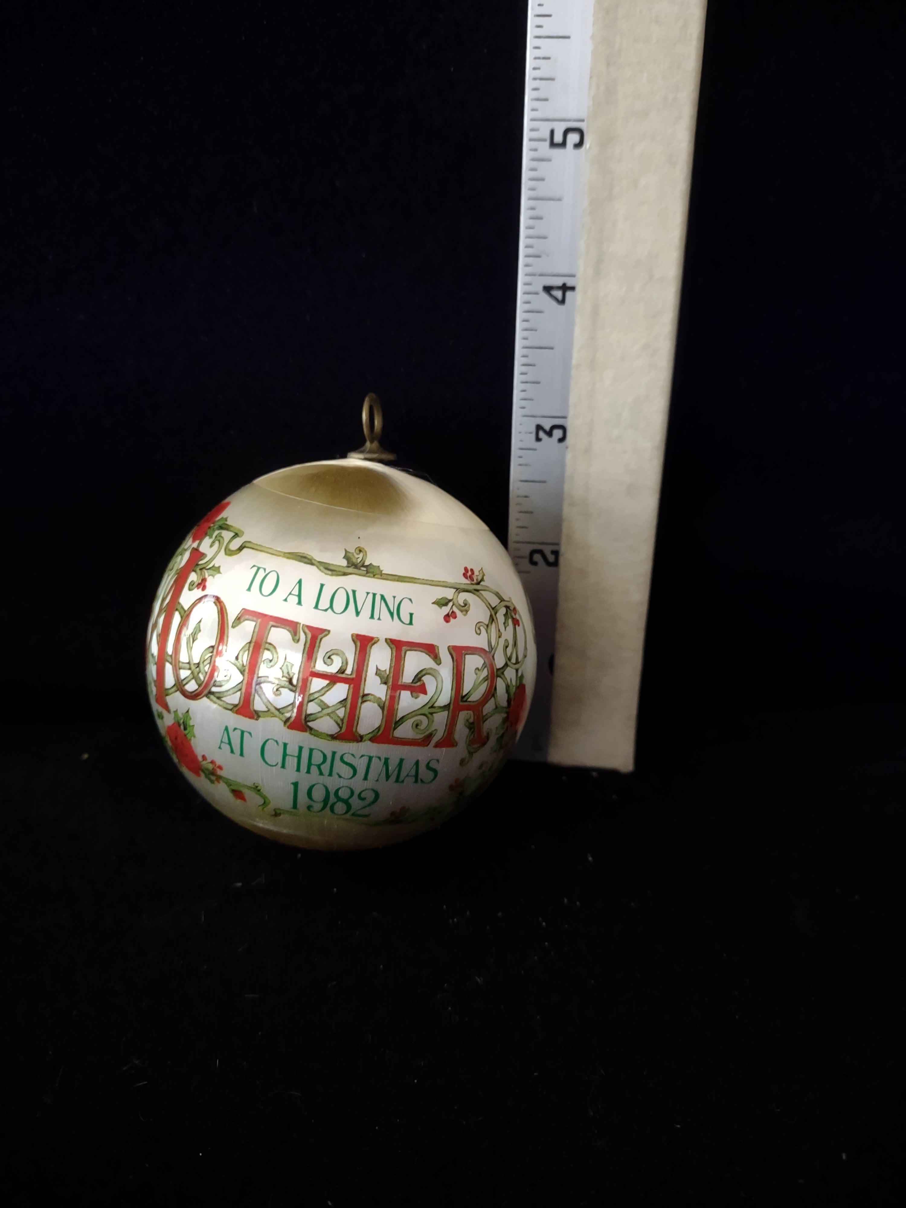 Vintage American Greetings Christmas 1982 Satin Mother Ornament (Lot 4161)